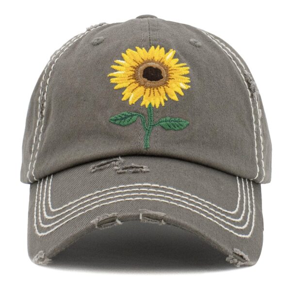 Gray Sunflower Hat