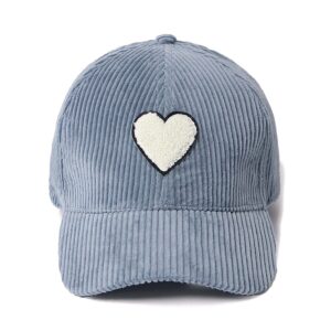Light Blue Bling Heart Hat