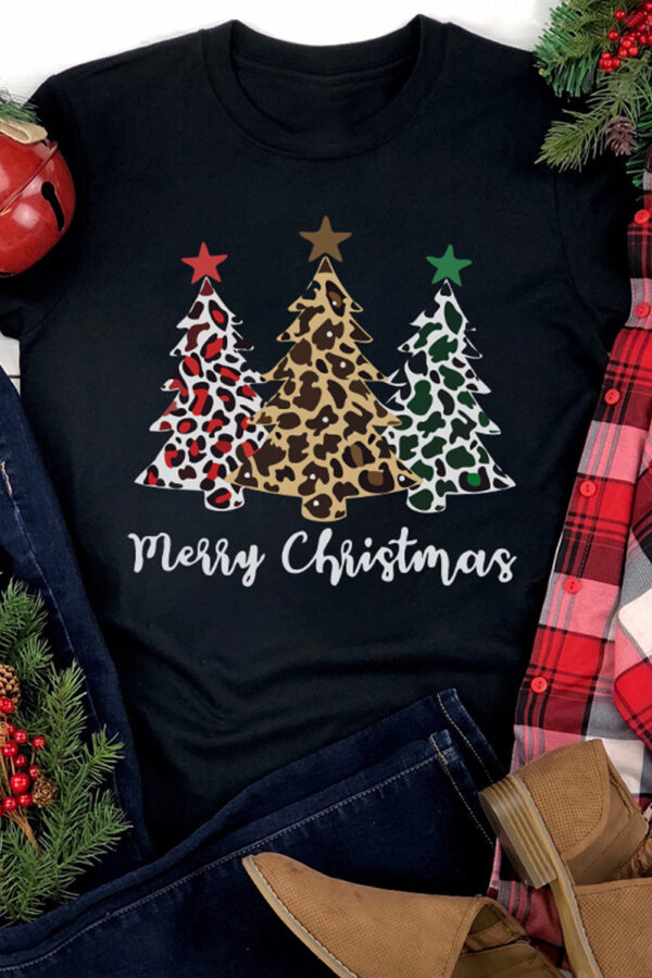 Black Christmas Trees T-Shirt