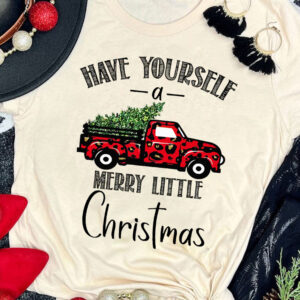 Leopard Print Christmas Truck T-Shirt