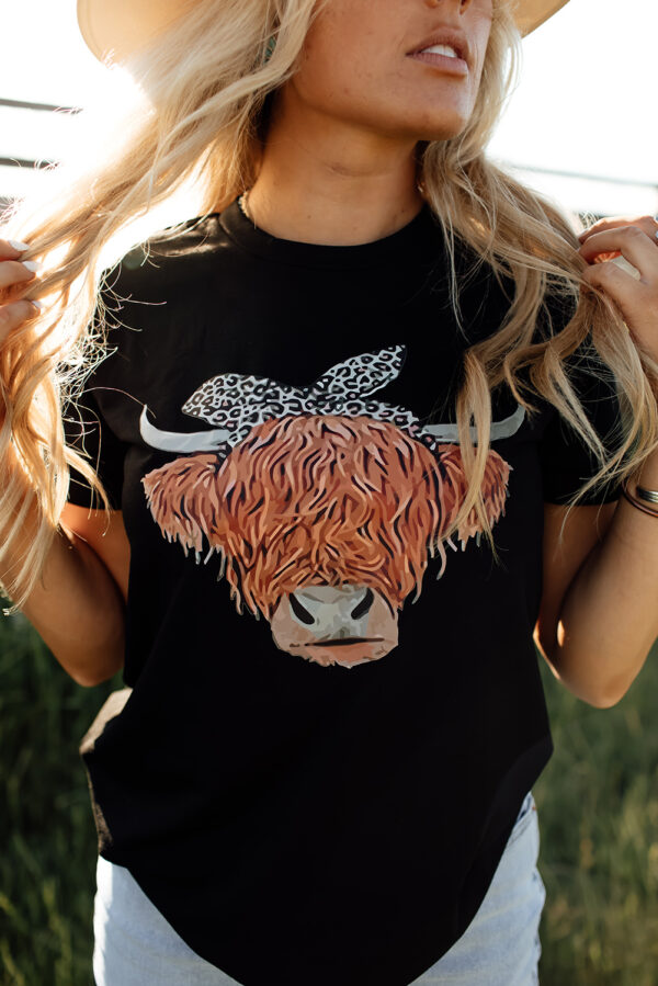 Leopard Print Country Cow T-Shirt